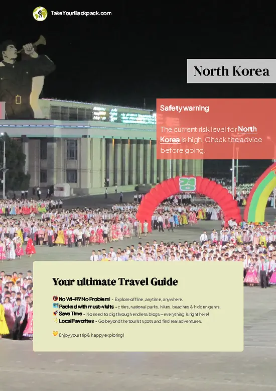 example page 0 from our offline Travel Guide for North Korea